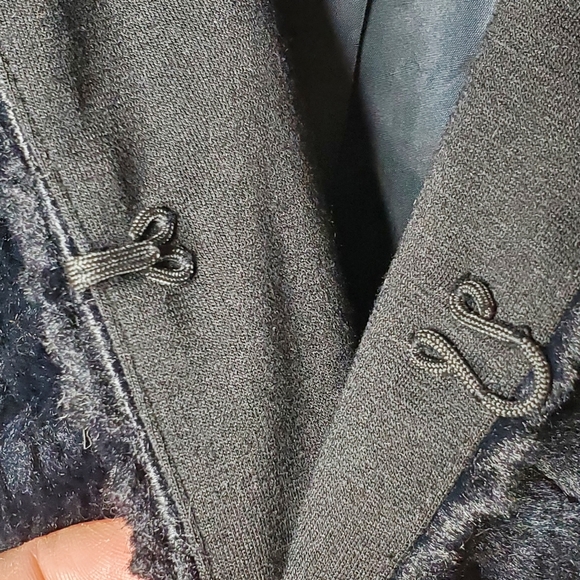 JM Collection Women's Faux Mink Fur Coat Black Fully Lined Hook Closure Sz Med - Picture 6 of 12
